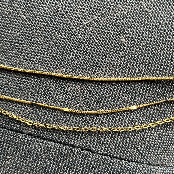 *HP* NIB! Sterling Forever Gold Plated 3 Layer Dainty Necklace [gift wrapped!] - Picture 8 of 13